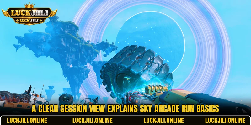 A clear session view explains Sky Arcade Run basics