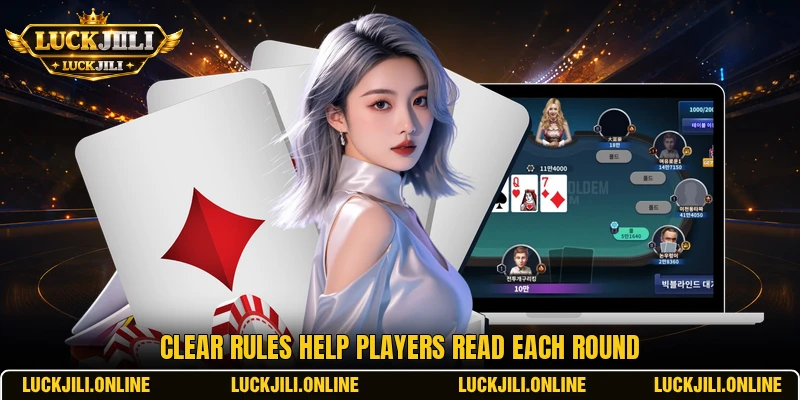 Clear rules help players read each round Clear rules help players read each round