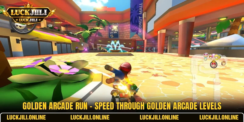 Golden Arcade Run - Speed Through Golden Arcade Levels