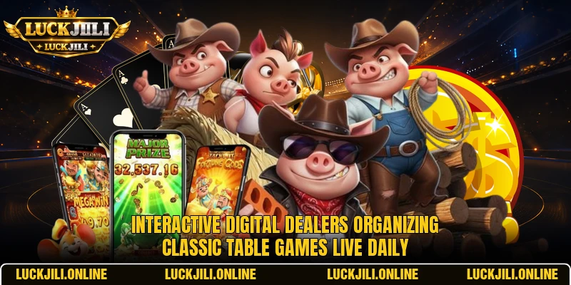 Interactive digital dealers organizing classic table games live daily