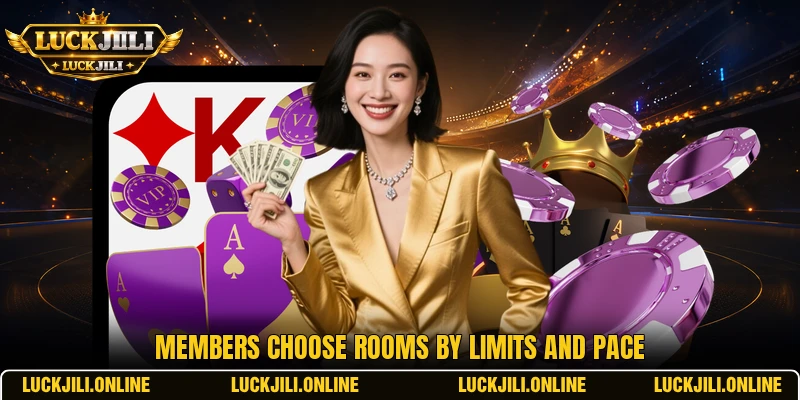 Members choose rooms by limits and pace Members choose rooms by limits and pace