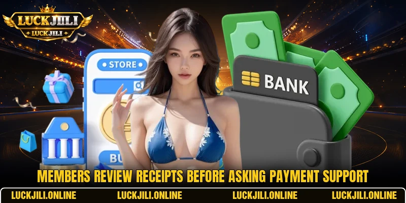 Members review receipts before asking payment support