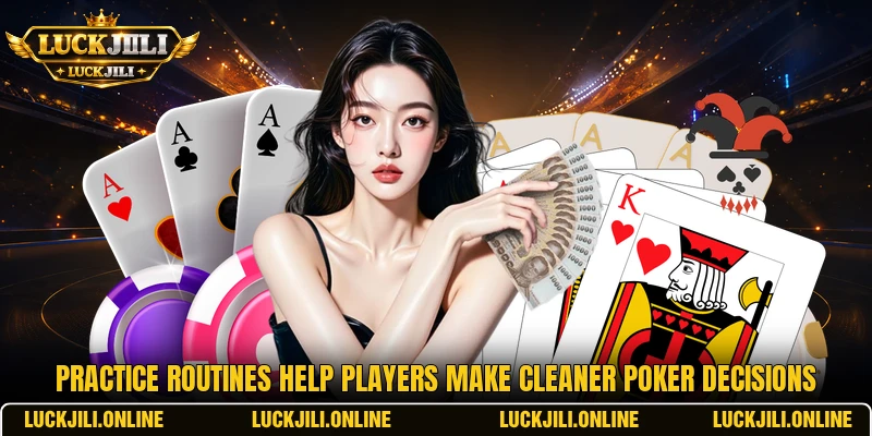 Practice routines help players make cleaner poker decisions