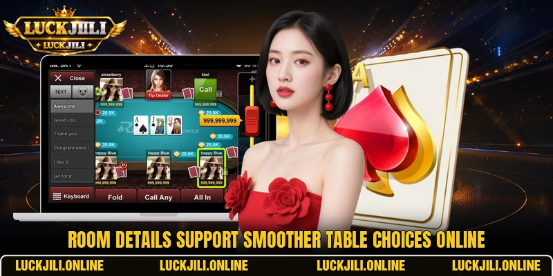 Room details support smoother table choices online Room details support smoother table choices online