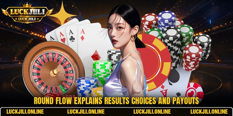Round flow explains results choices and payouts Round flow explains results choices and payouts