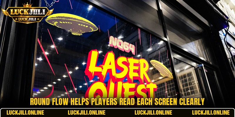Round flow helps players read each screen clearly