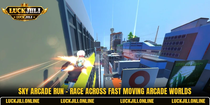 Sky Arcade Run - Race Across Fast Moving Arcade Worlds